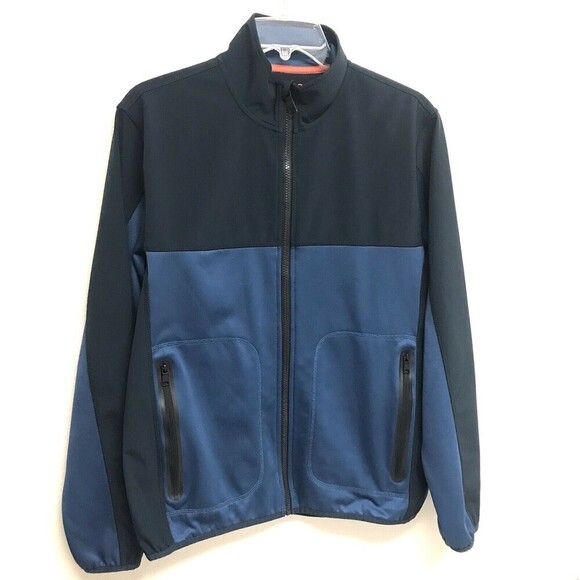 Hawke & Co. Men Pro Series Full Zip Jacket Windbreaker Sz Small Blue Black EUC - Picture 1 of 8
